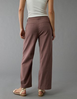 AE Linen-Blend Stovepipe Crop Trouser | AE