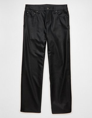 AE Stretch High-Waisted Stovepipe Leather Pant