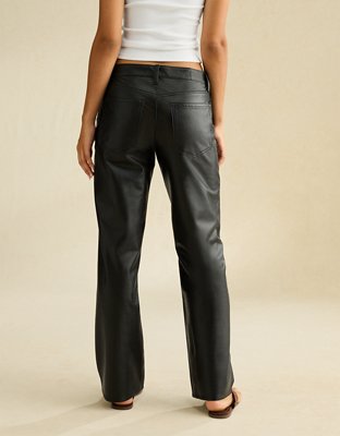 AE Vegan Leather High-Waisted Stovepipe Pant