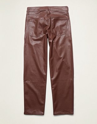 AE High-Waisted Stovepipe Pant de Cuero Vegano