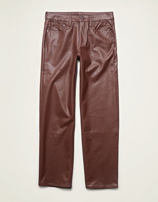 AE High-Waisted Stovepipe Pant de Cuero Vegano