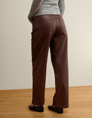 AE High-Waisted Stovepipe Pant de Cuero Vegano