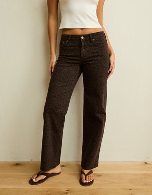 AE High-Waisted Leopard Print Stovepipe Pant