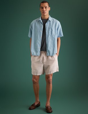 AE77 Premium Linen Pull-On Short
