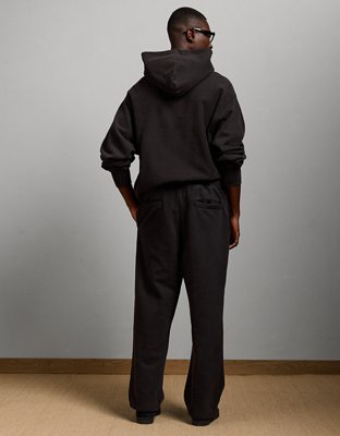 Мужские брюки American Eagle AE77 Premium Fleece Sweatpant, цвет: Чёрный — фото 2