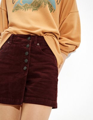 Женские юбки American Eagle AE Corduroy Mom Skort — фото 6
