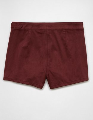 Женские юбки American Eagle AE High-Waisted Sueded Faux Wrap Skort — фото 4