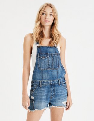 AE Denim Tomgirl Short Overall