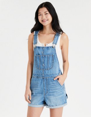 AE Denim Tomgirl Short Overall