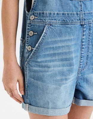 AE Denim Tomgirl Short Overall