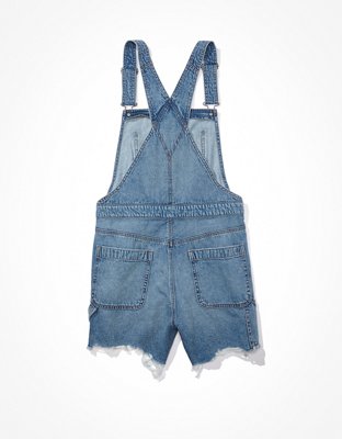 AE Dreamy Drape Denim Baggy Overall Short