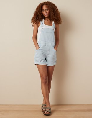 AE Railroad Baggy Overall Shorts