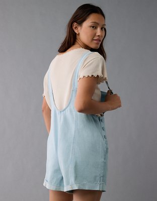 AE Easy Baggy Denim Short Overall