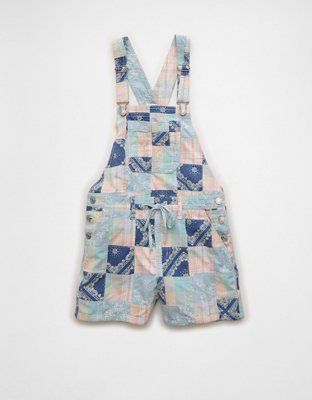 AE Pride Patchwork Baggy Overall Short