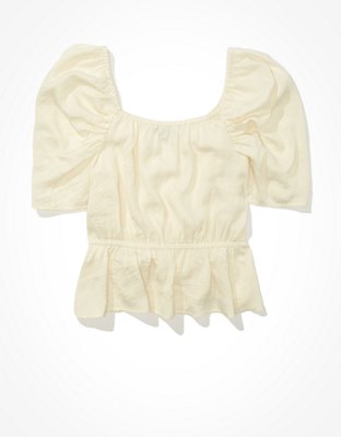 Женские блузки American Eagle AE Puff-Sleeve Blouse — фото 4
