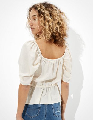 Женские блузки American Eagle AE Puff-Sleeve Blouse — фото 2