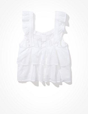 Женские блузки American Eagle AE Flutter-Sleeve Button-Up Blouse — фото 4