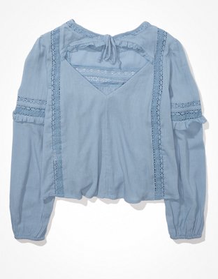 Женские блузки American Eagle AE High-Neck Babydoll Blouse — фото 4