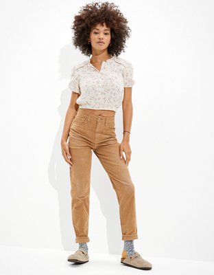 Женские блузки American Eagle AE Cropped Smocked Blouse — фото 5