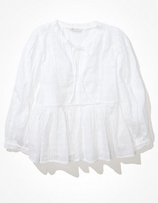 Женские блузки American Eagle AE Long-Sleeve Peasant Blouse — фото 4