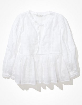 AE Long-Sleeve Peasant Blouse