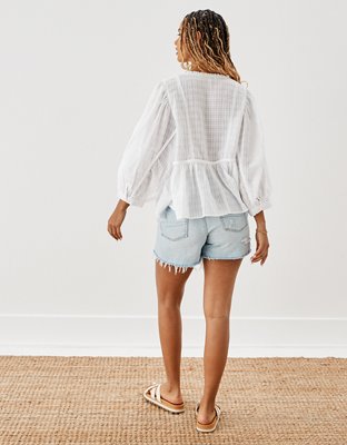 Женские блузки American Eagle AE Long-Sleeve Peasant Blouse — фото 3