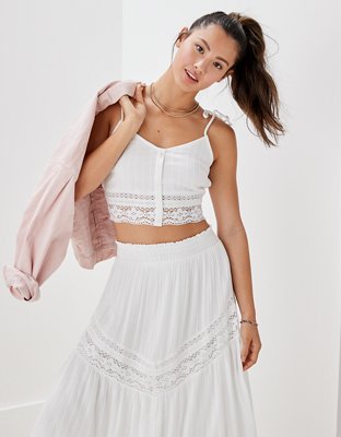 AE VNeck Lace Tank Top