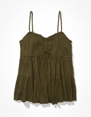Бэби-долл AE Smocked, с топом на бретелях — American Eagle — фото 3