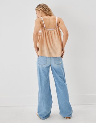 Женские топы American Eagle AE Flowy Side-Tie Tank Top — фото 2