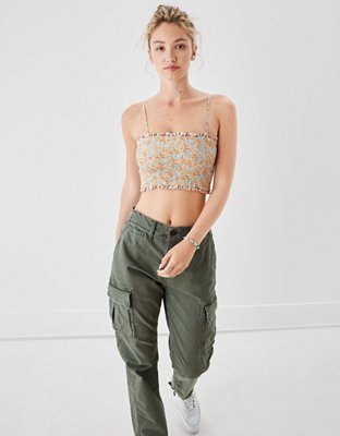 American eagle smocked tube top