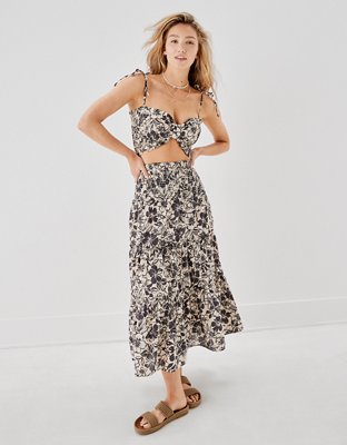 Женские топы American Eagle AE Cropped Smocked Cami — фото 4