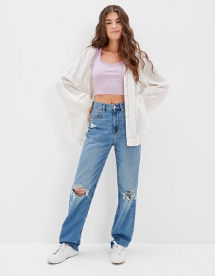 Женские рубашки American Eagle AE Long-Sleeve Beachy Shirt — фото 5