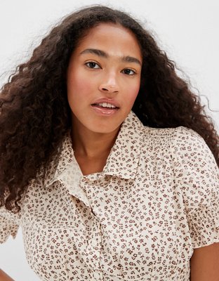 AE Short-Sleeve Button-Up Shirt