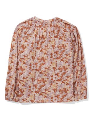 AE Long-Sleeve Button-Up Blouse