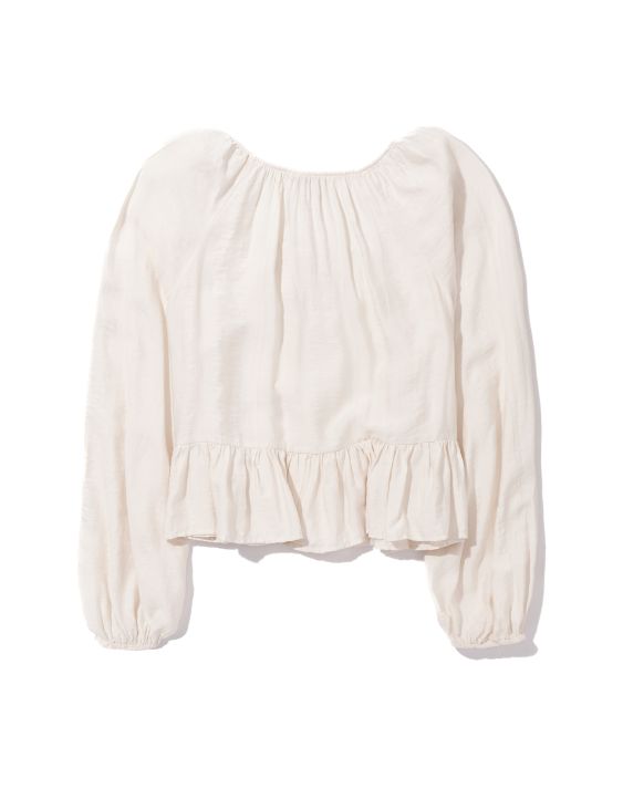 AE Long-Sleeve Embroidered Blouse