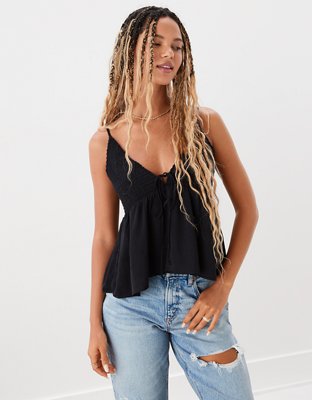 Бэби-долл AE, с топом на бретелях, шёлк — American Eagle — фото 2