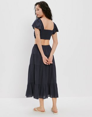 AE Super Cropped Twist-Front Blouse