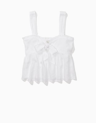 AE Tie-Front Babydoll Blouse