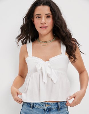 AE Tie-Front Babydoll Blouse