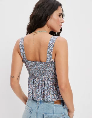 AE Tie-Front Babydoll Blouse
