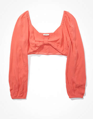 AE Knotted Cropped Blouse