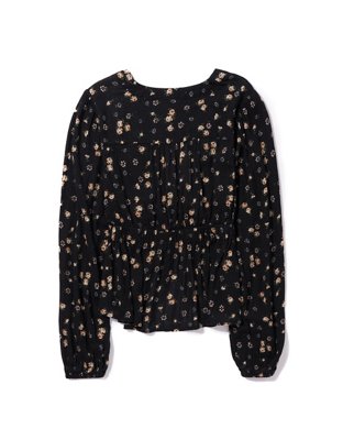 AE Blusa manga larga con lazo en el frente