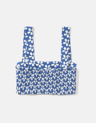 AE Top corto sin mangas con cuello cuadrado