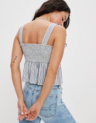 AE Tie-Front Babydoll Blouse