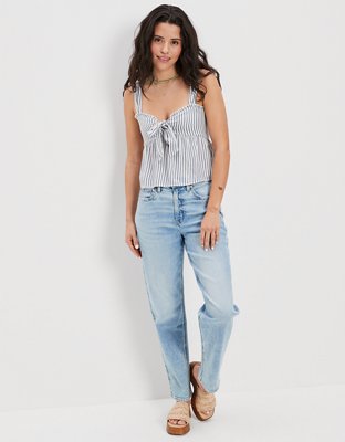 AE Tie-Front Babydoll Blouse