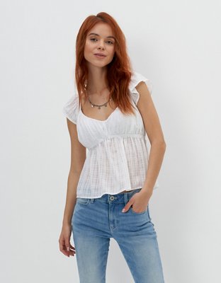 AE Tie-Back Babydoll Blouse