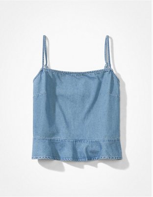 AE Square Neck Denim Apron Cami