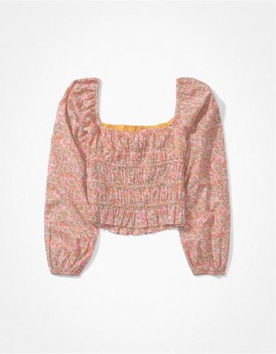 AE Blusa Plisada Manga Larga