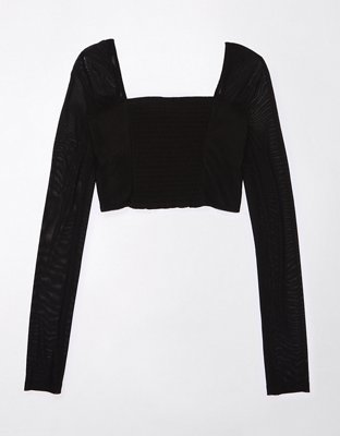 AE Mesh Cropped Corset Top
