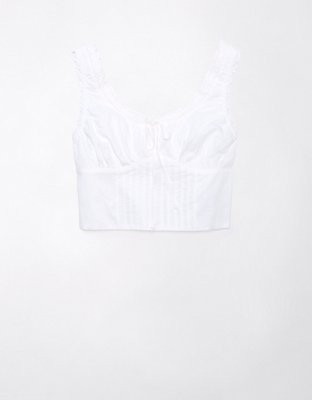 AE Cropped Pintuck Tank Top